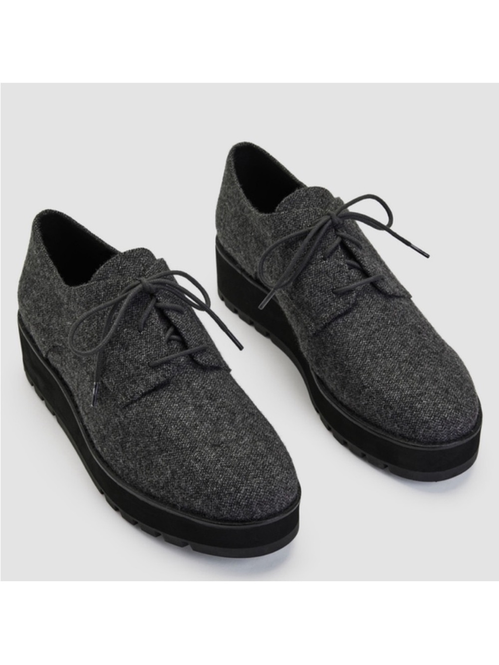 Eileen Fisher Eddy Melange Tweed Platform Oxford-NWT- Size 9.5